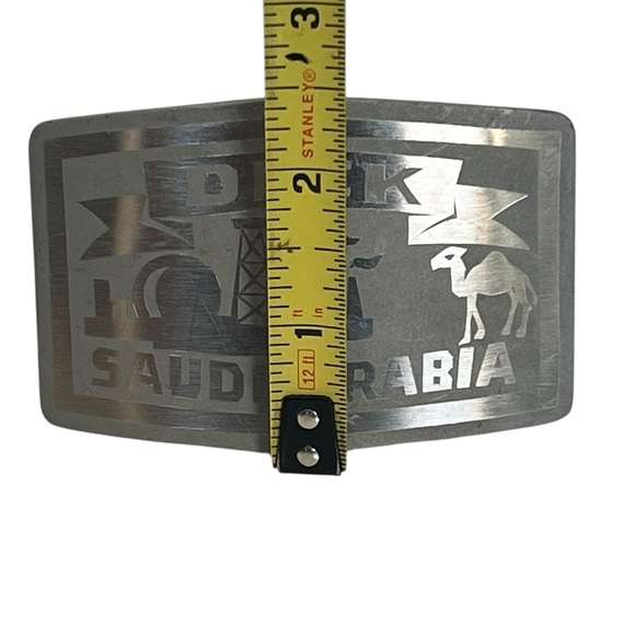 Vintage Saudi Arabia DICK Silver Belt Buckle Collectible Novelty - Picture 4 of 6